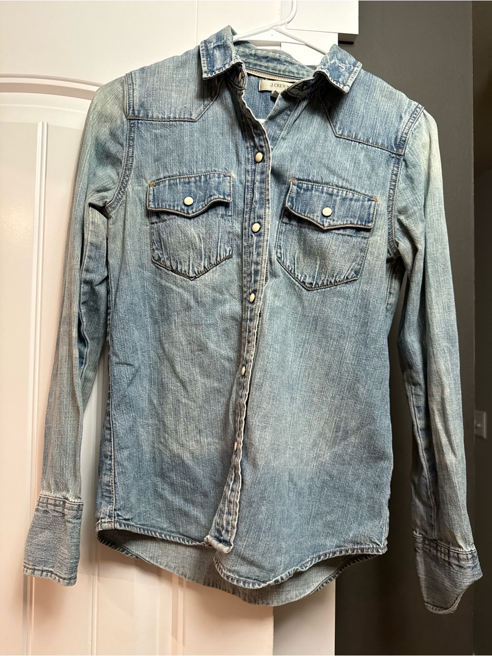 J. Crew Light Blue Denim Button-Down Shirt